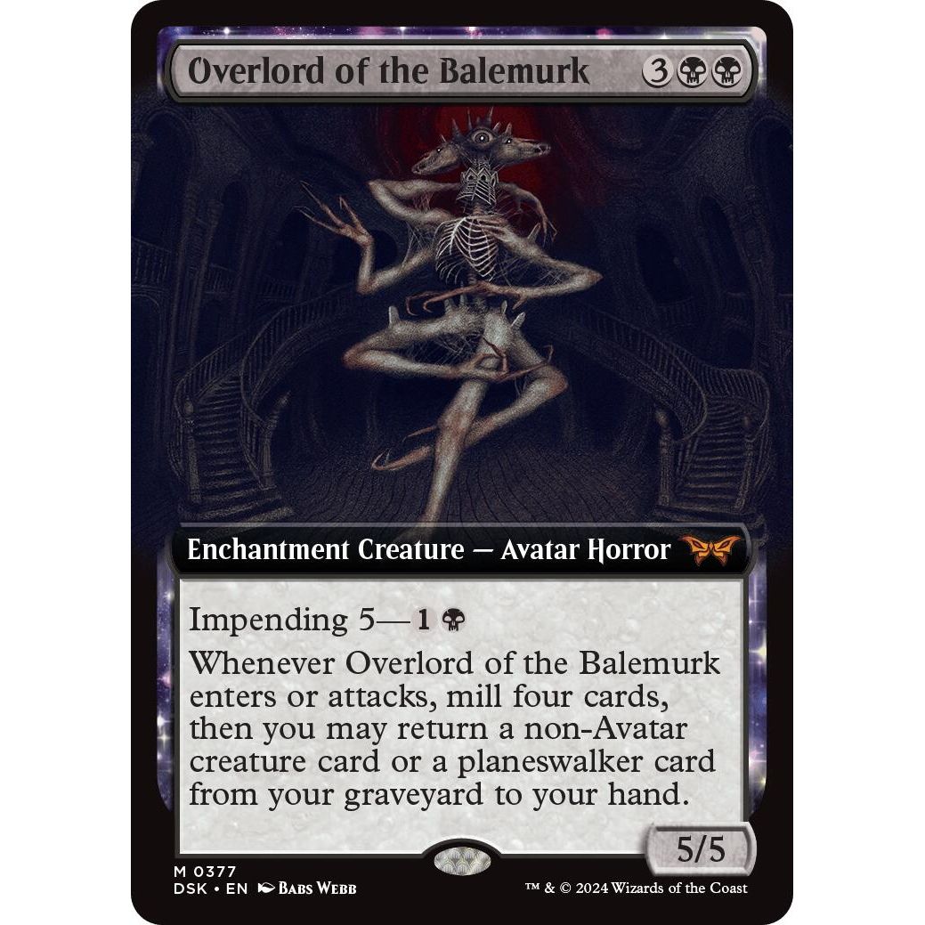 Image for Overlord of the Balemurk (Extended Art) (377) (DSK) - Magic: The Gathering