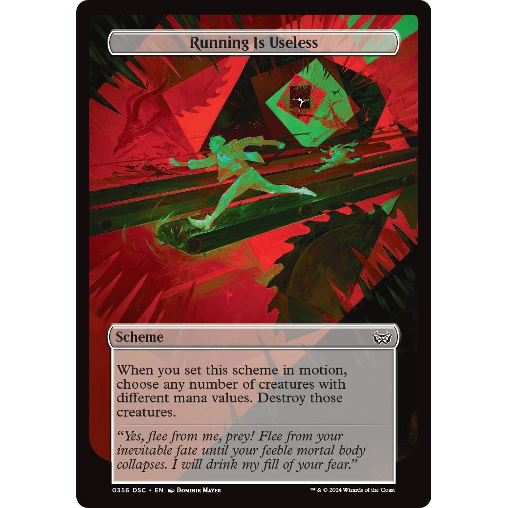 Image for Running Is Useless (Full Art) (356) (A:DSC) - Magic: The Gathering
