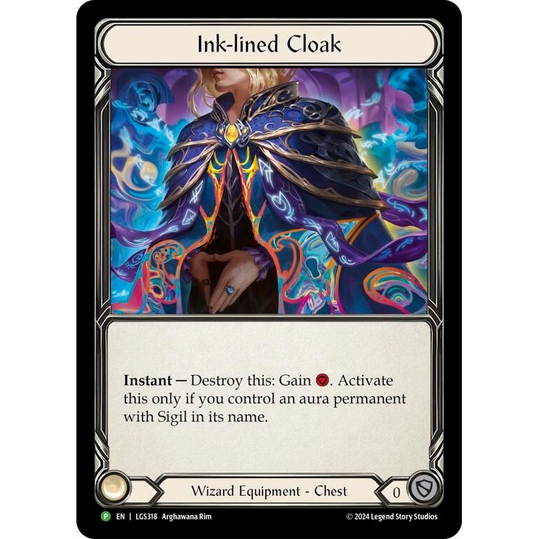 Image for Ink-lined Cloak - LGS318 (LGS318) (PR) - Flesh and Blood TCG