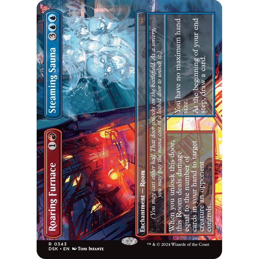 Image for Roaring Furnace // Steaming Sauna (Borderless) (343) (DSK) - Magic: The Gathering