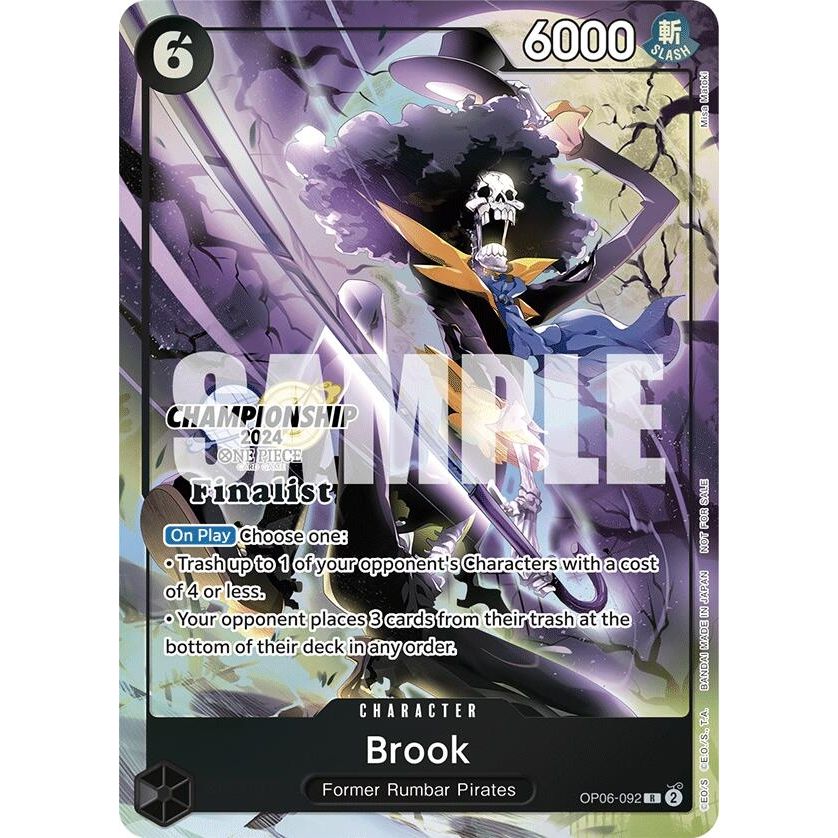 Image for Brook (Championship 2024 Finalist Card Set) (OP06-092) (OP-PR) - One Piece Card Game