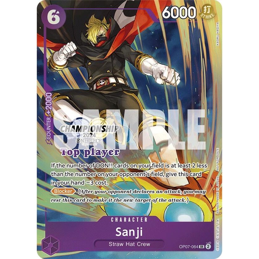 Image for Sanji (Championship 2024 Top Player Pack) (OP07-064) (OP-PR) - One Piece Card Game