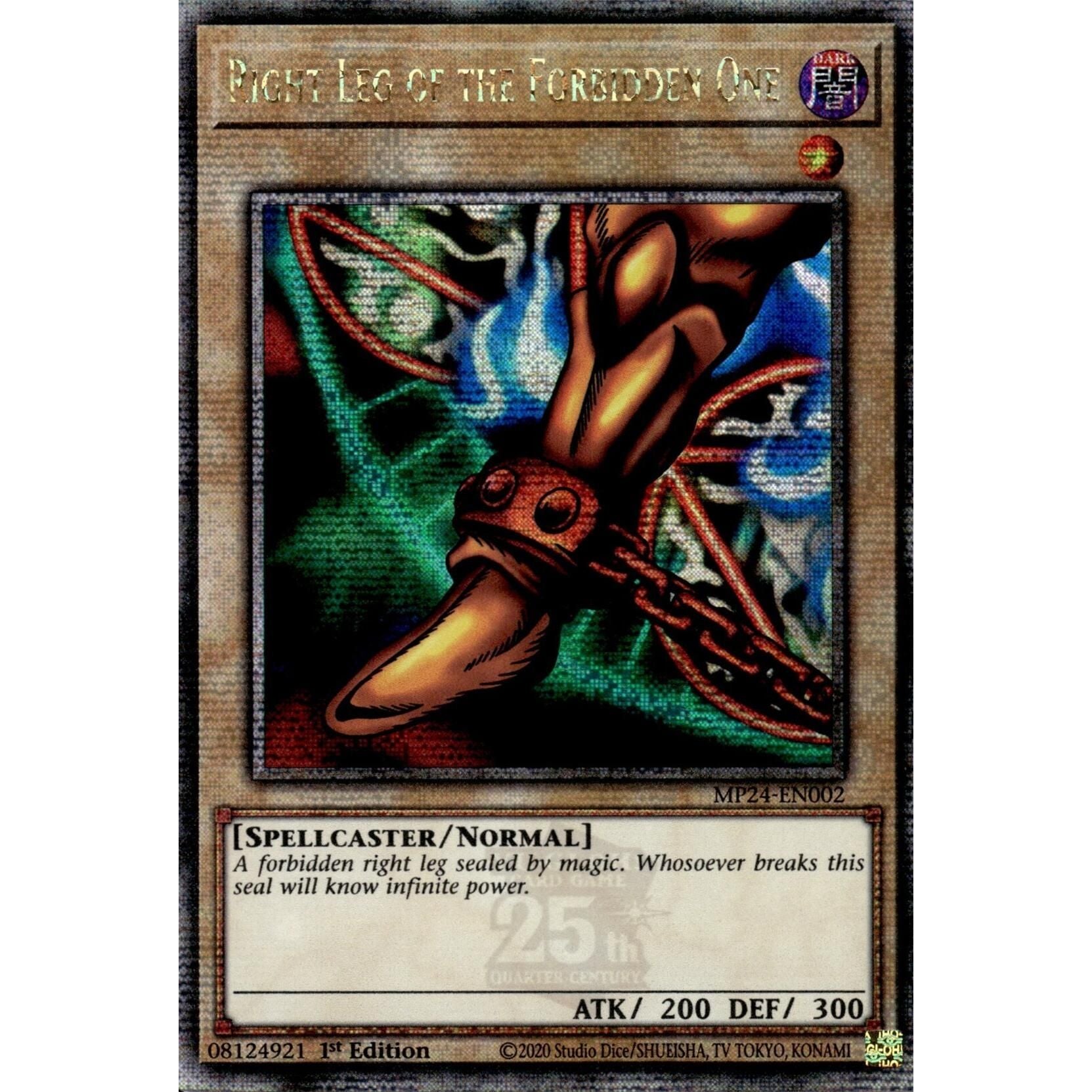Image for Right Leg of the Forbidden One (Quarter Century Secret Rare) (MP24-EN002) - YuGiOh