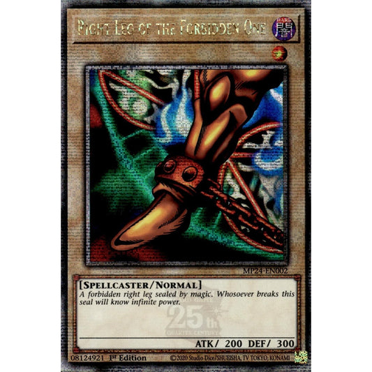 Image for Right Leg of the Forbidden One (Quarter Century Secret Rare) (MP24-EN002) - YuGiOh
