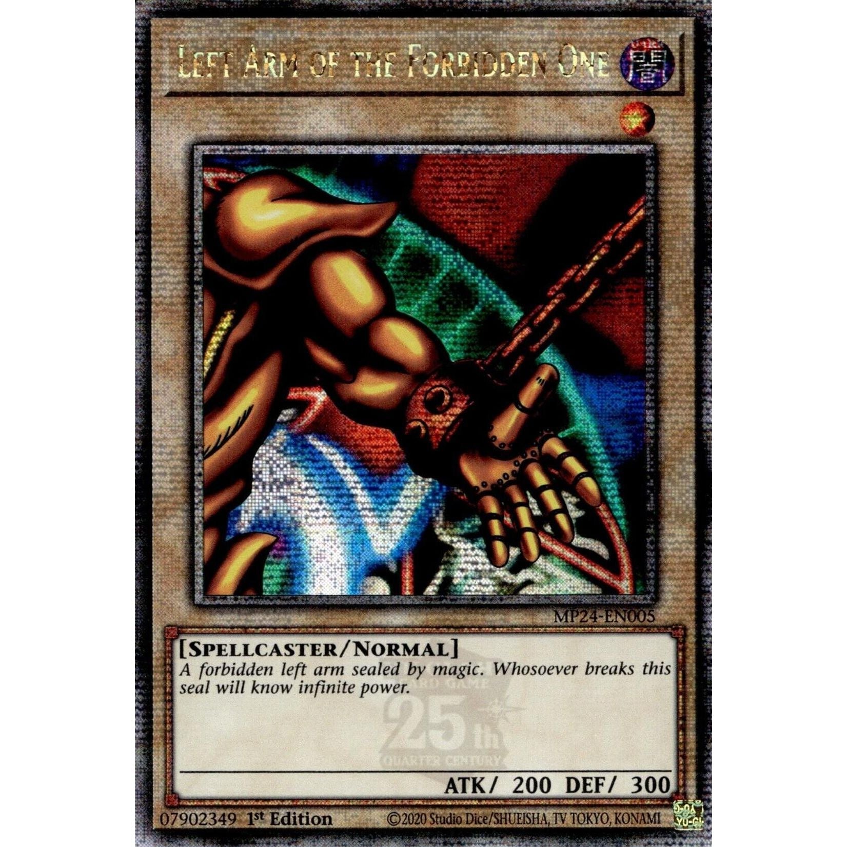 Image for Left Arm of the Forbidden One (Quarter Century Secret Rare) (MP24-EN005) - YuGiOh