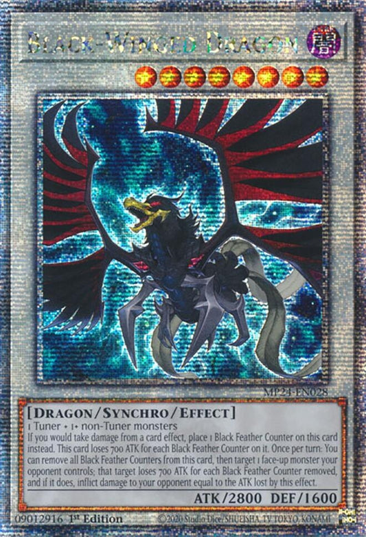 Image for Black-Winged Dragon (Quarter Century Secret Rare) (MP24-EN028) - YuGiOh