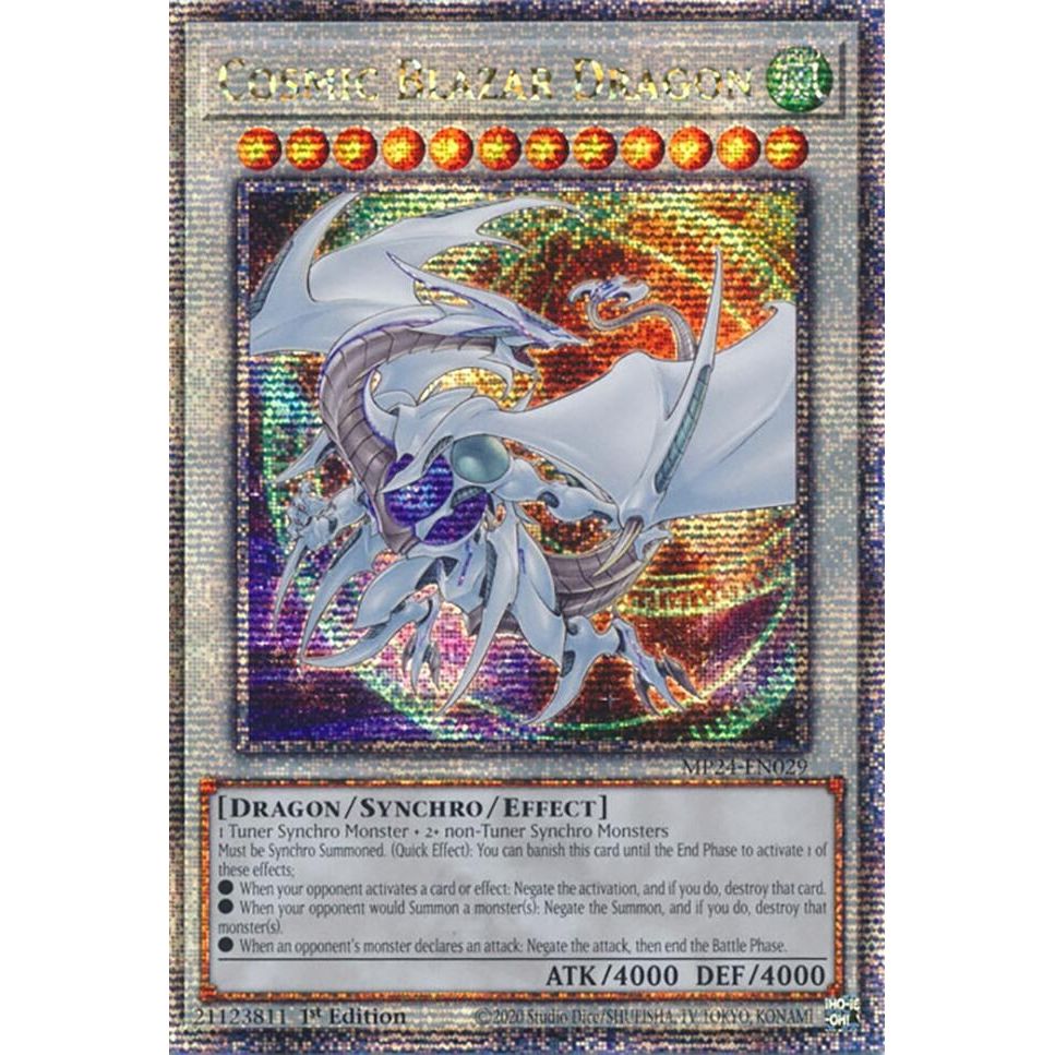 Image for Cosmic Blazar Dragon (Quarter Century Secret Rare) (MP24-EN029) - YuGiOh