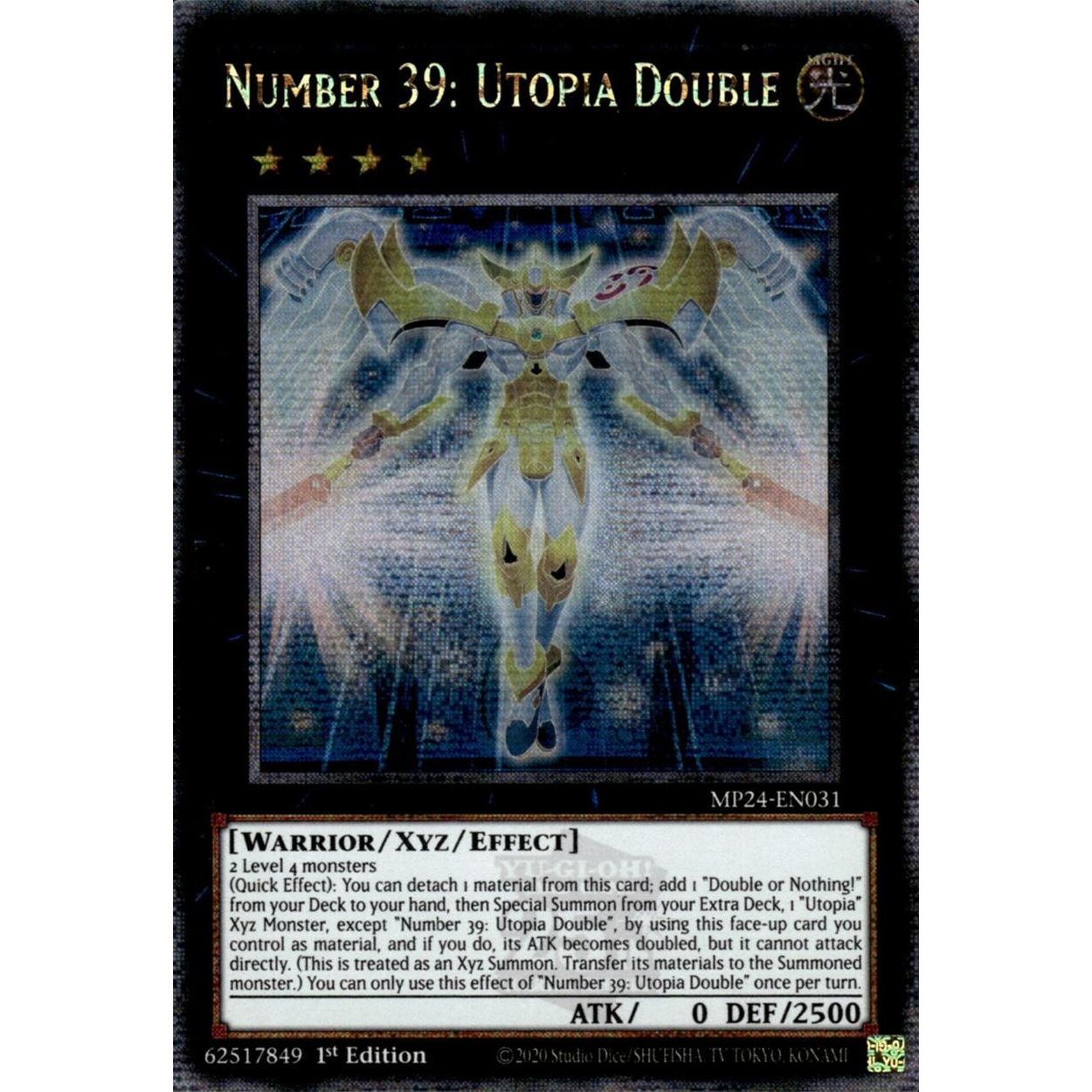 Image for Number 39: Utopia Double (Quarter Century Secret Rare) (MP24-EN031) - YuGiOh