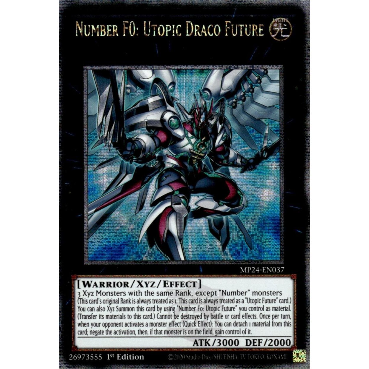 Image for Number F0: Utopic Draco Future (Quarter Century Secret Rare) (MP24-EN037) - YuGiOh