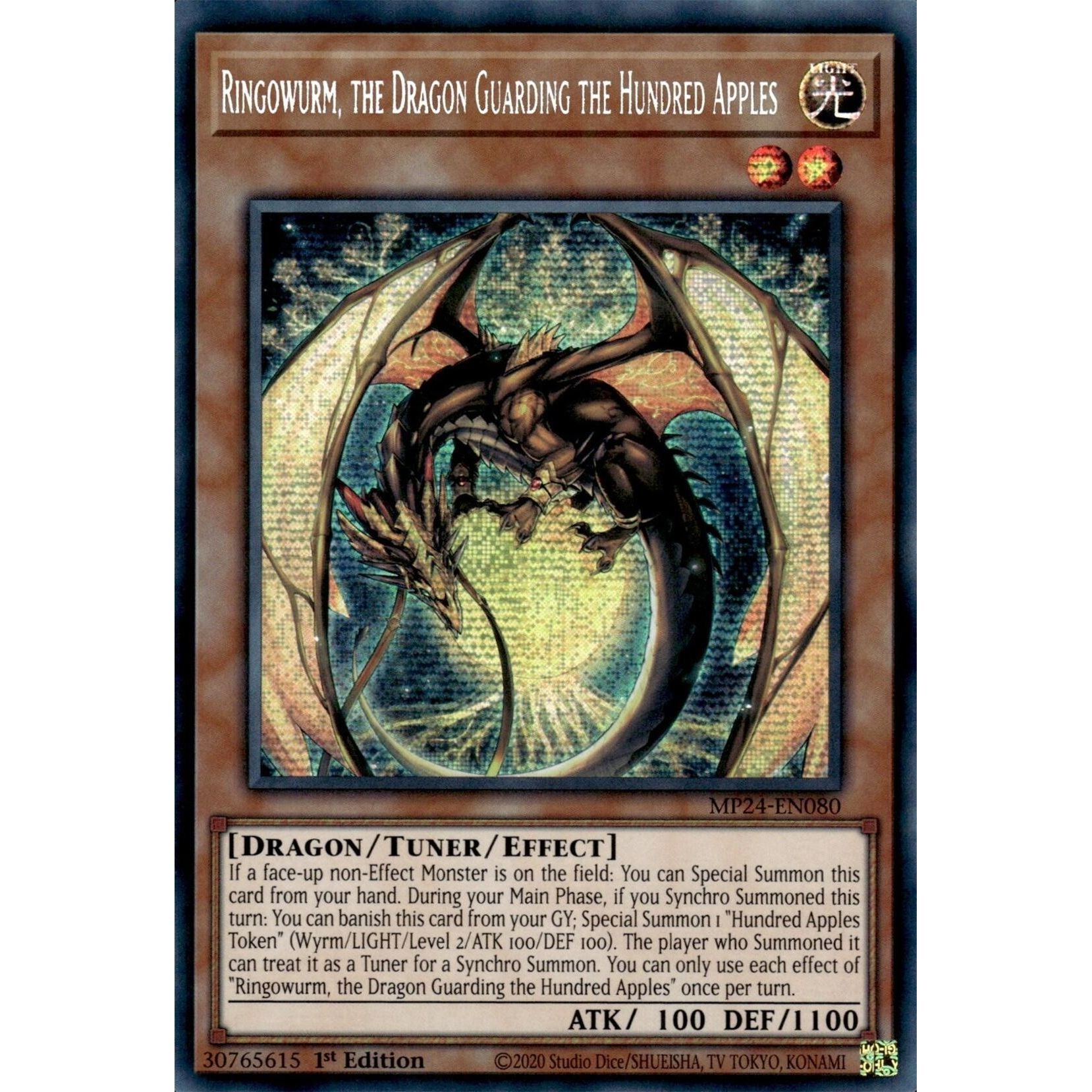 Image for Ringowurm, the Dragon Guarding the Hundred Apples (MP24-EN080) - YuGiOh
