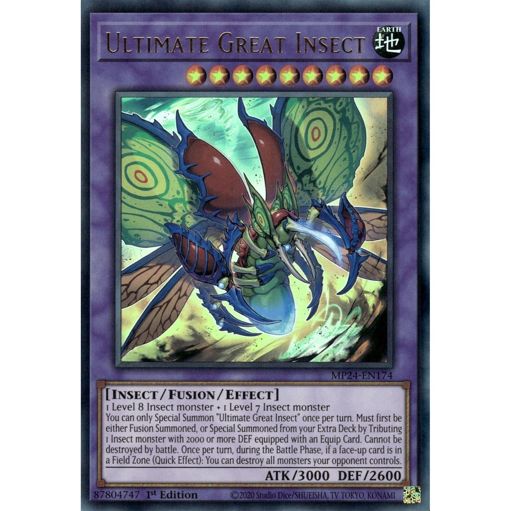 Image for Ultimate Great Insect (MP24-EN174) - YuGiOh