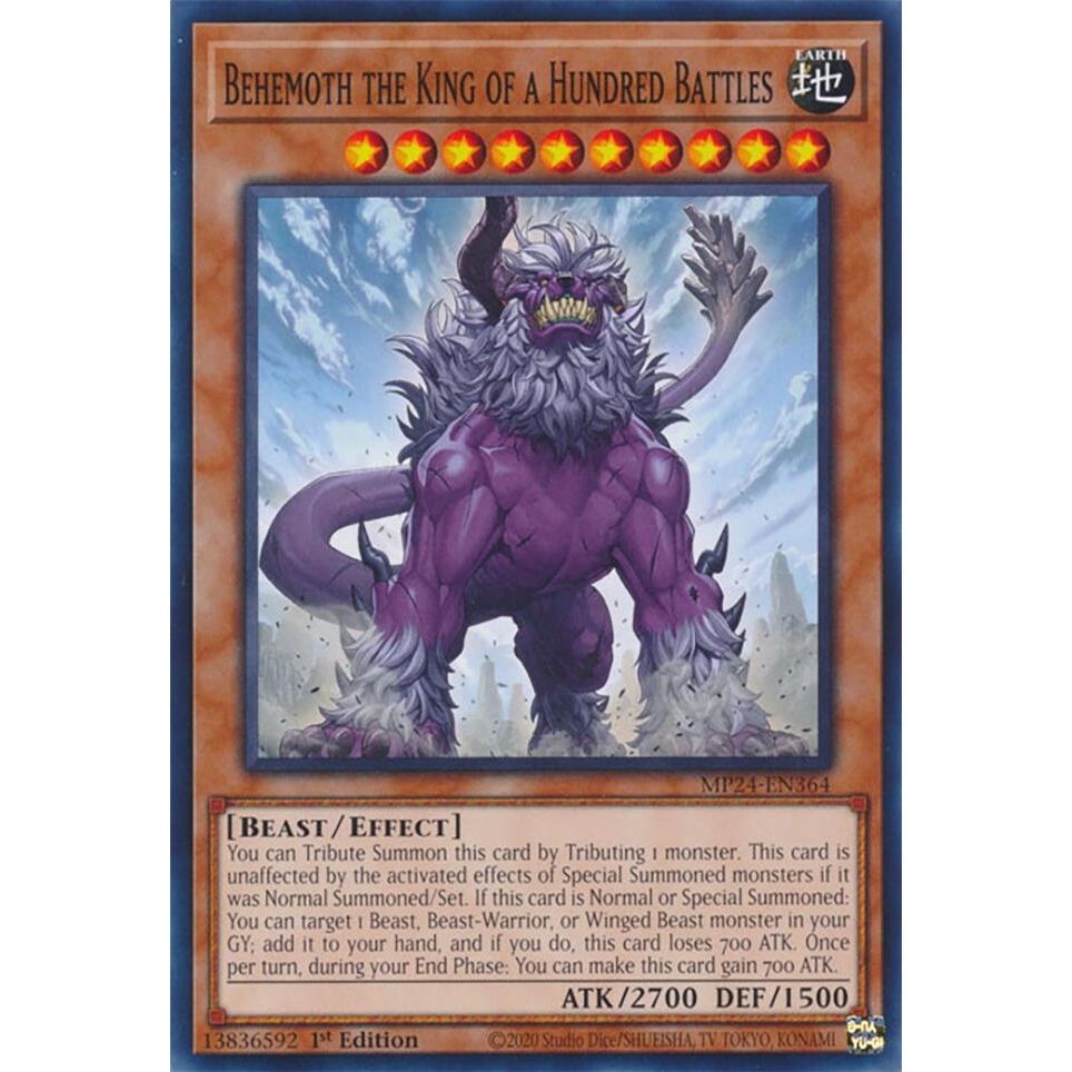 Image for Behemoth the King of a Hundred Battles (MP24-EN364) - YuGiOh