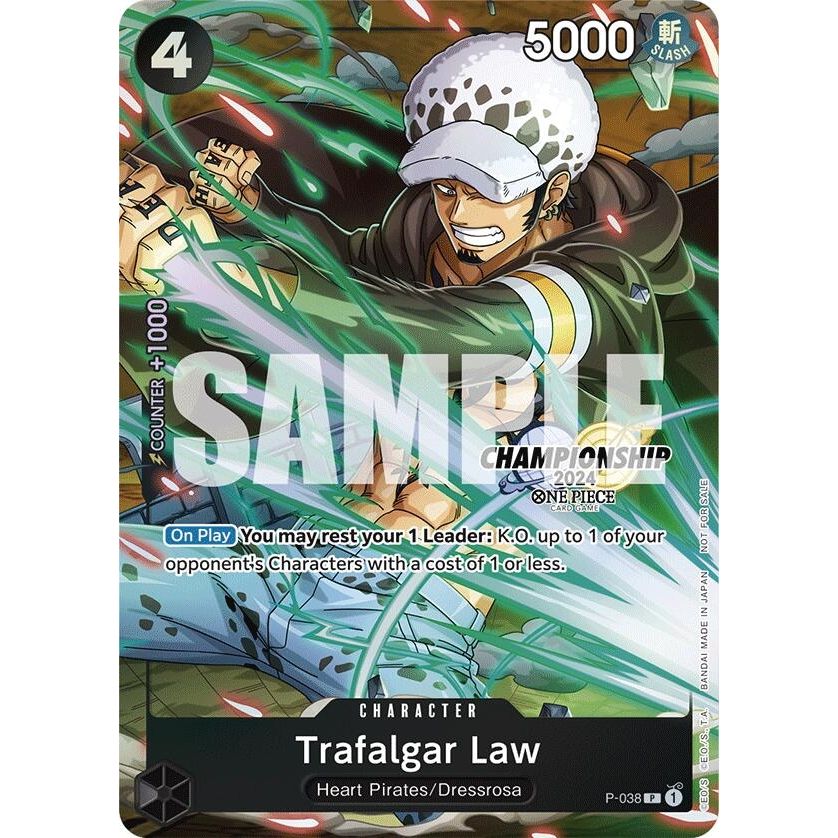 Image for Trafalgar Law - P-038 (CS 2024 Event Pack Finalist) (P-038) (OP-PR) - One Piece Card Game