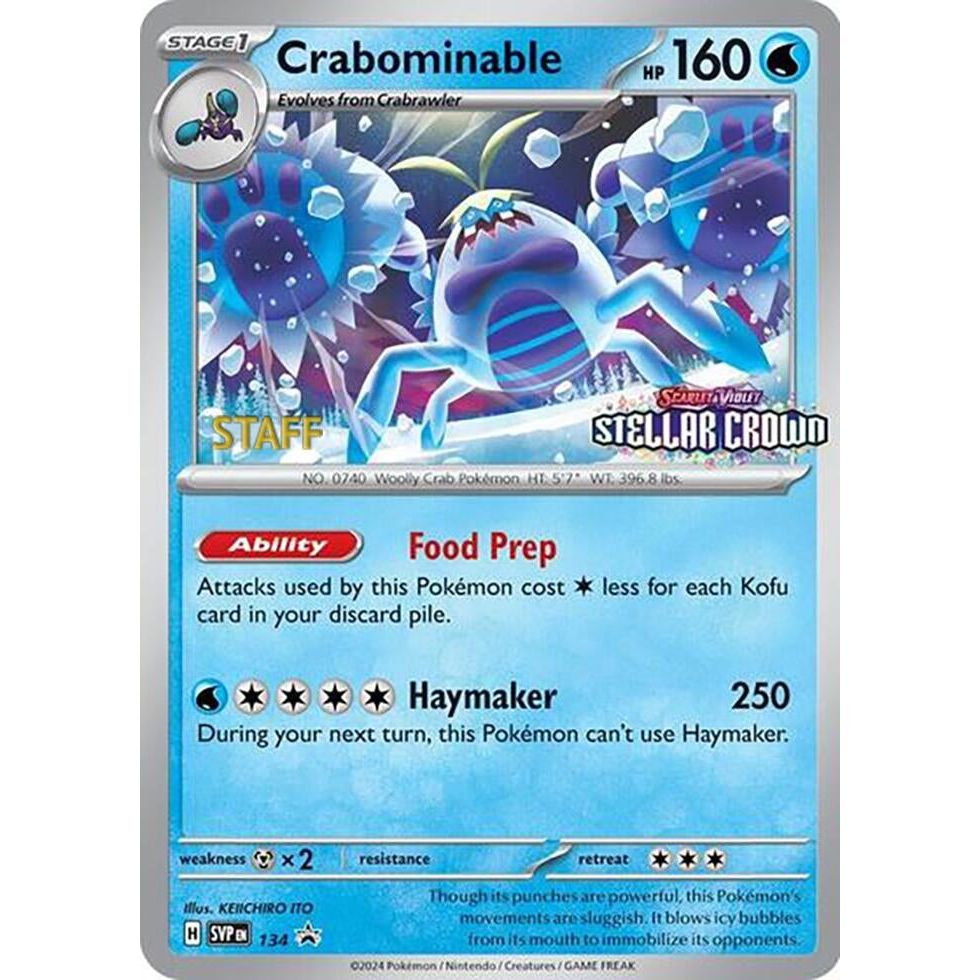 Image for Crabominable - 134 (Prerelease) [Staff] (134/142) (SVP) - Pokemon
