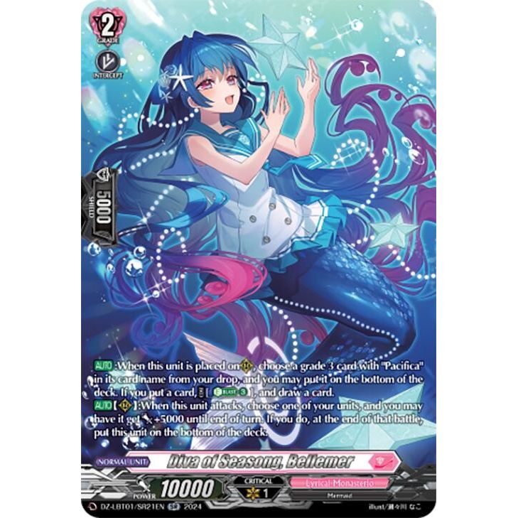 Image for Diva of Seasong, Bellemer (SR) (DZ-LBT01/SR21EN) (DZ-LBT01) - Cardfight Vanguard