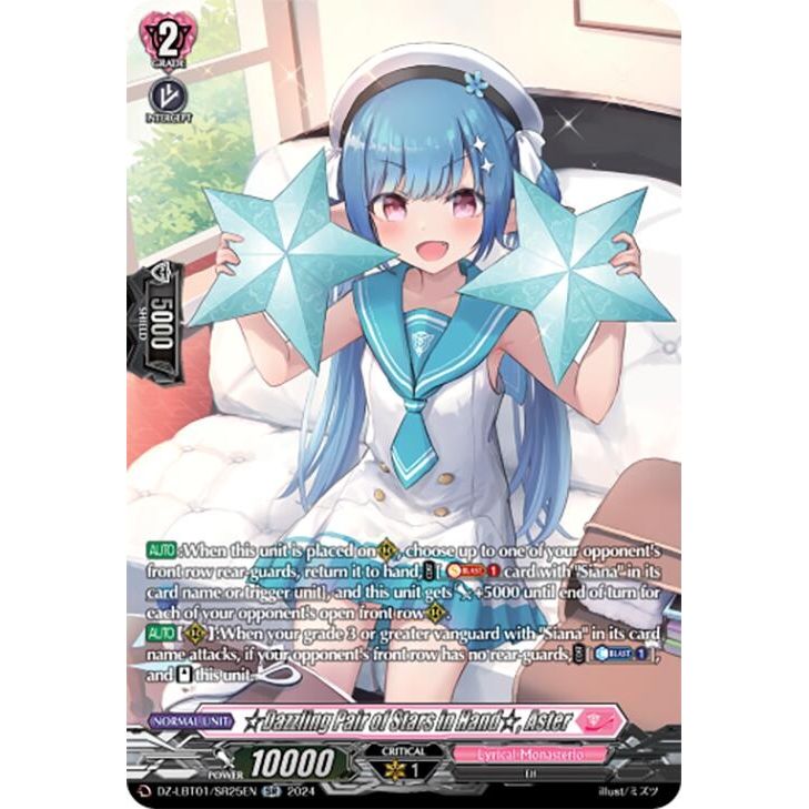 Image for Dazzling Pair of Stars in Hand, Aster (SR) (DZ-LBT01/SR25EN) (DZ-LBT01) - Cardfight Vanguard