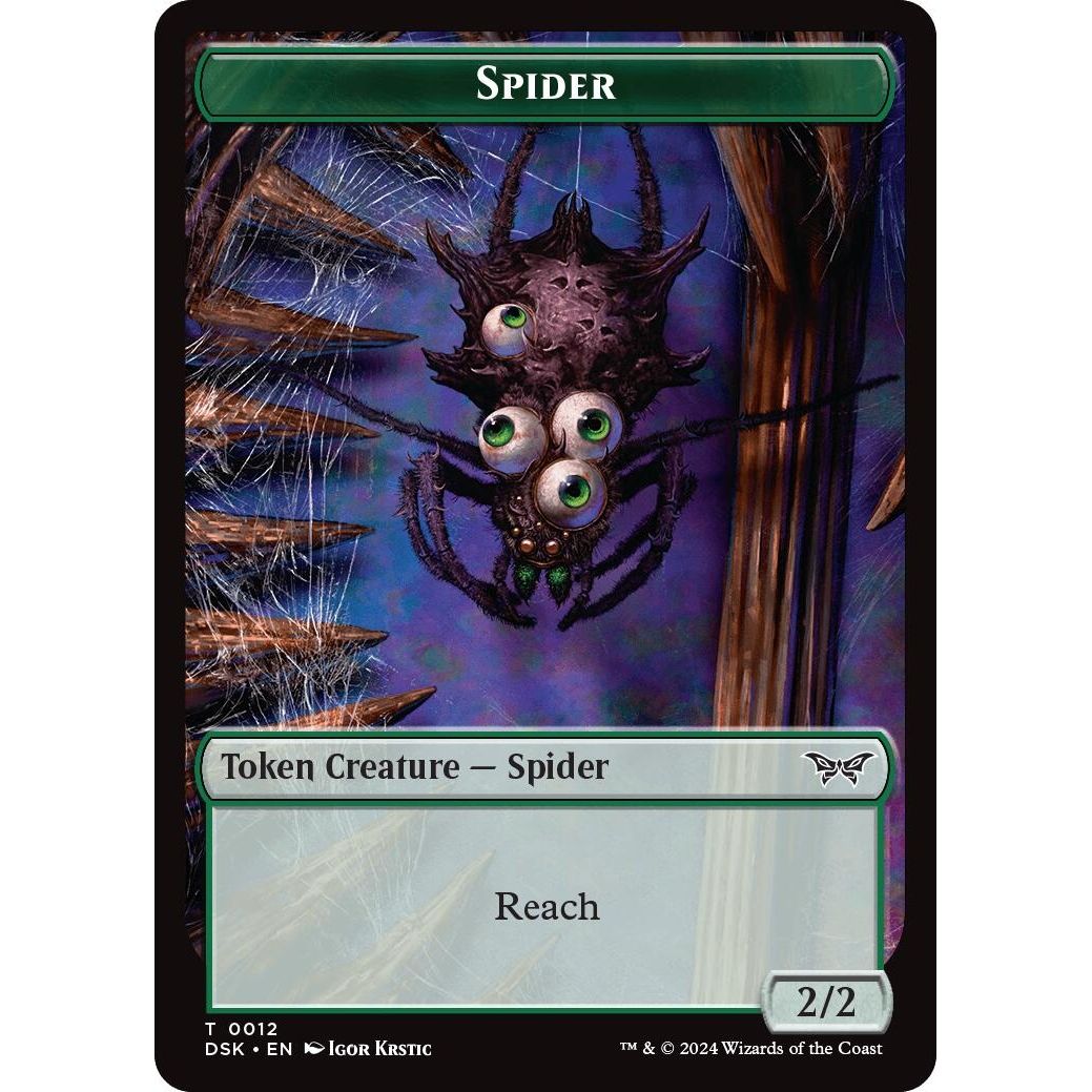 Image for Spider Token (12) (DSK) - Magic: The Gathering