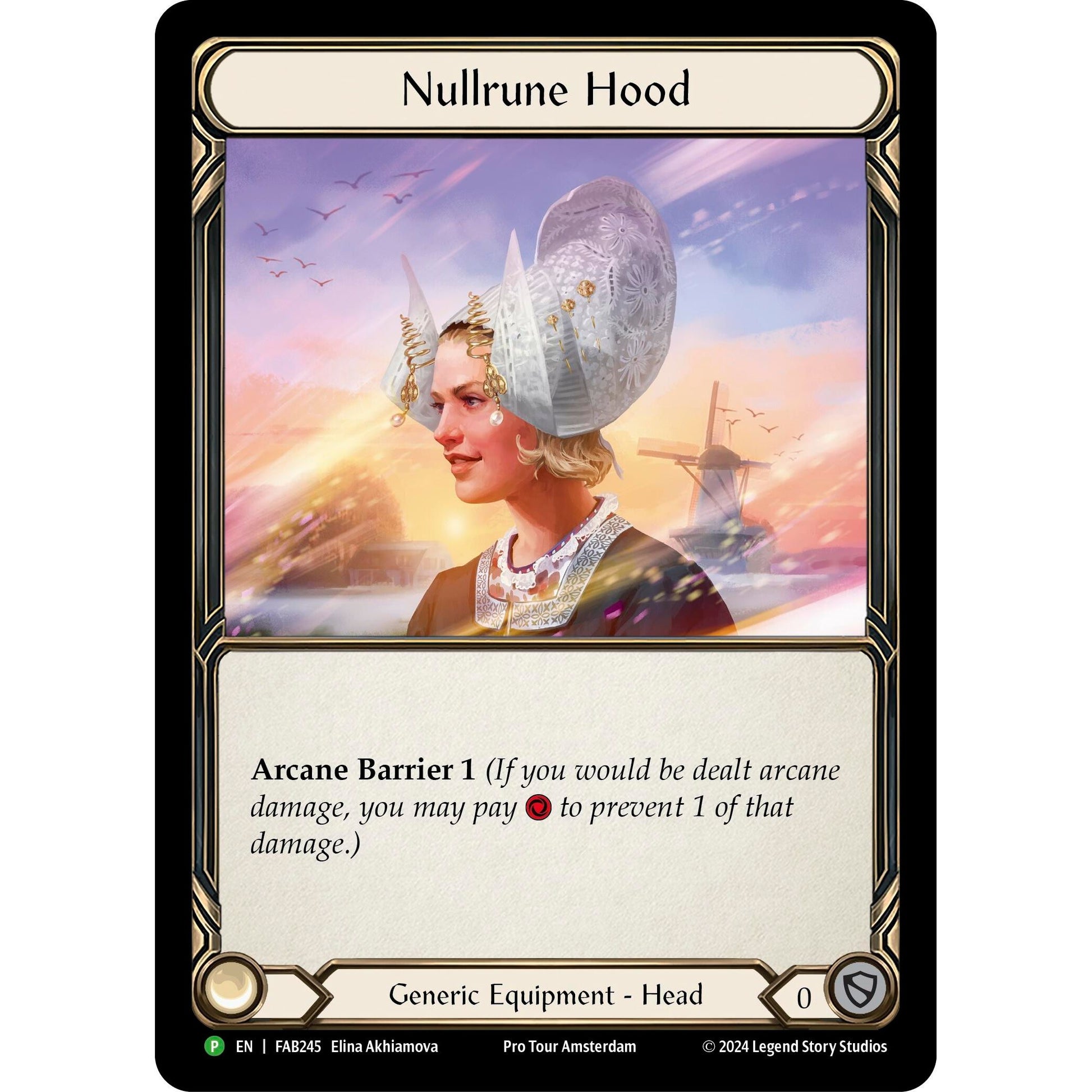 Image for Nullrune Hood - FAB245 (FAB245) (PR) - Flesh and Blood TCG