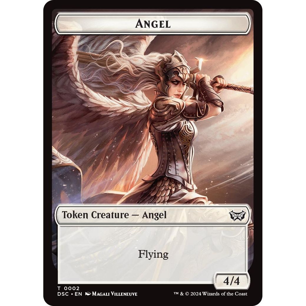 Image for Angel // Glimmer Double-Sided Token (2 // 4) (DSC) - Magic: The Gathering