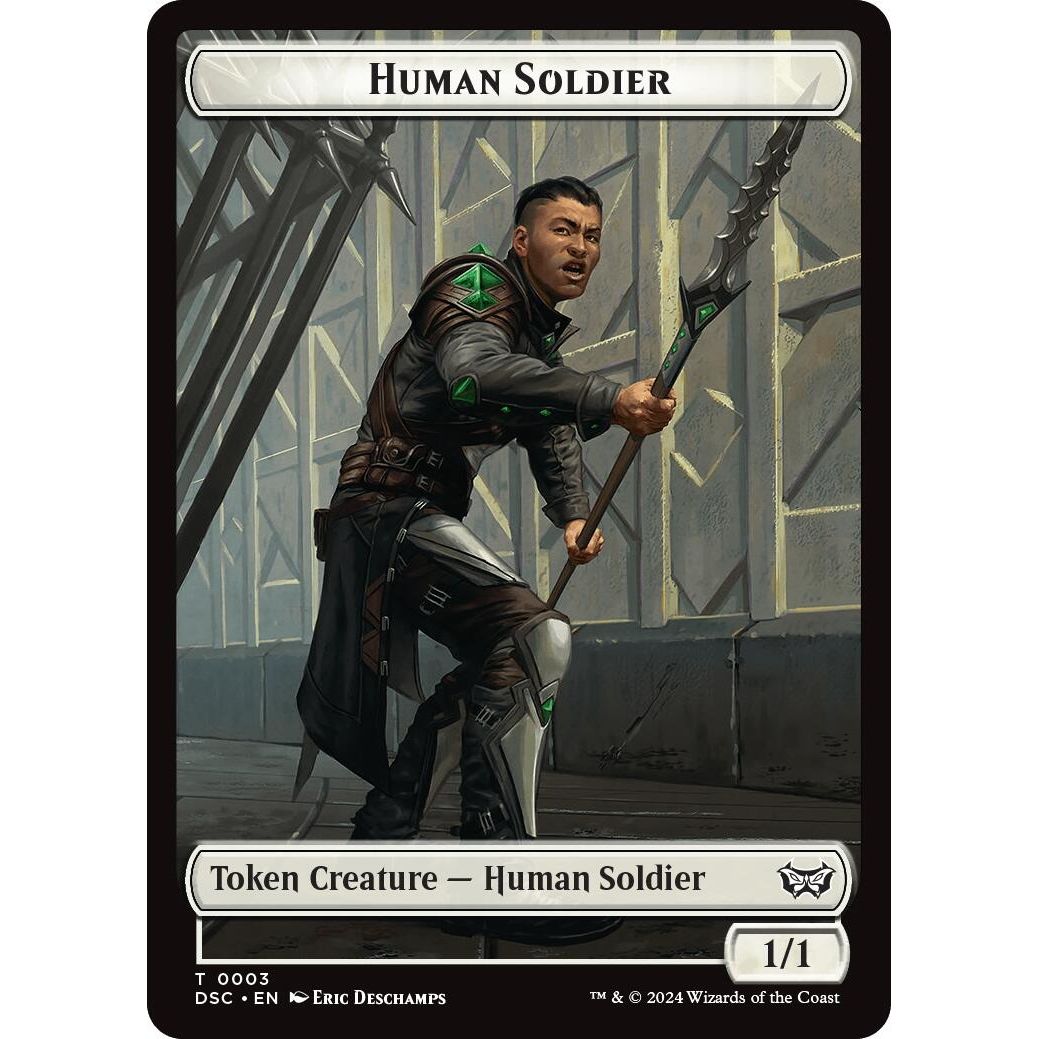Image for Human Soldier // Scarecrow Double-Sided Token (3 // 23) (DSC) - Magic: The Gathering