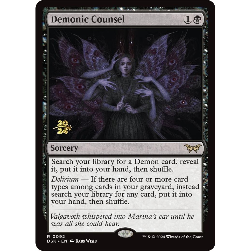 Image for Demonic Counsel (92) (PRE) - Magic: The Gathering