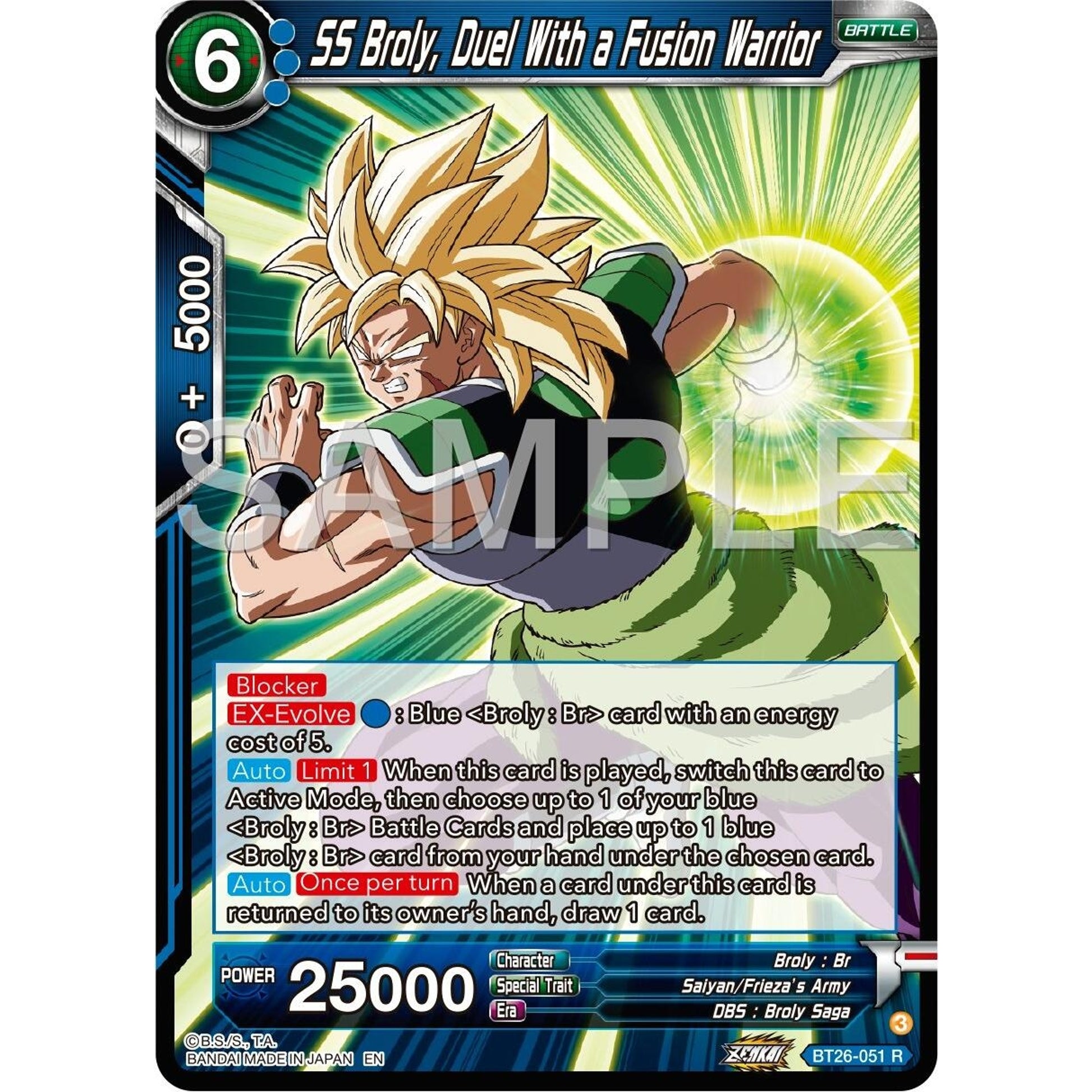 Image for SS Broly, Duel With a Fusion Warrior (BT26-051) (BT26) - Dragon Ball Super: Masters