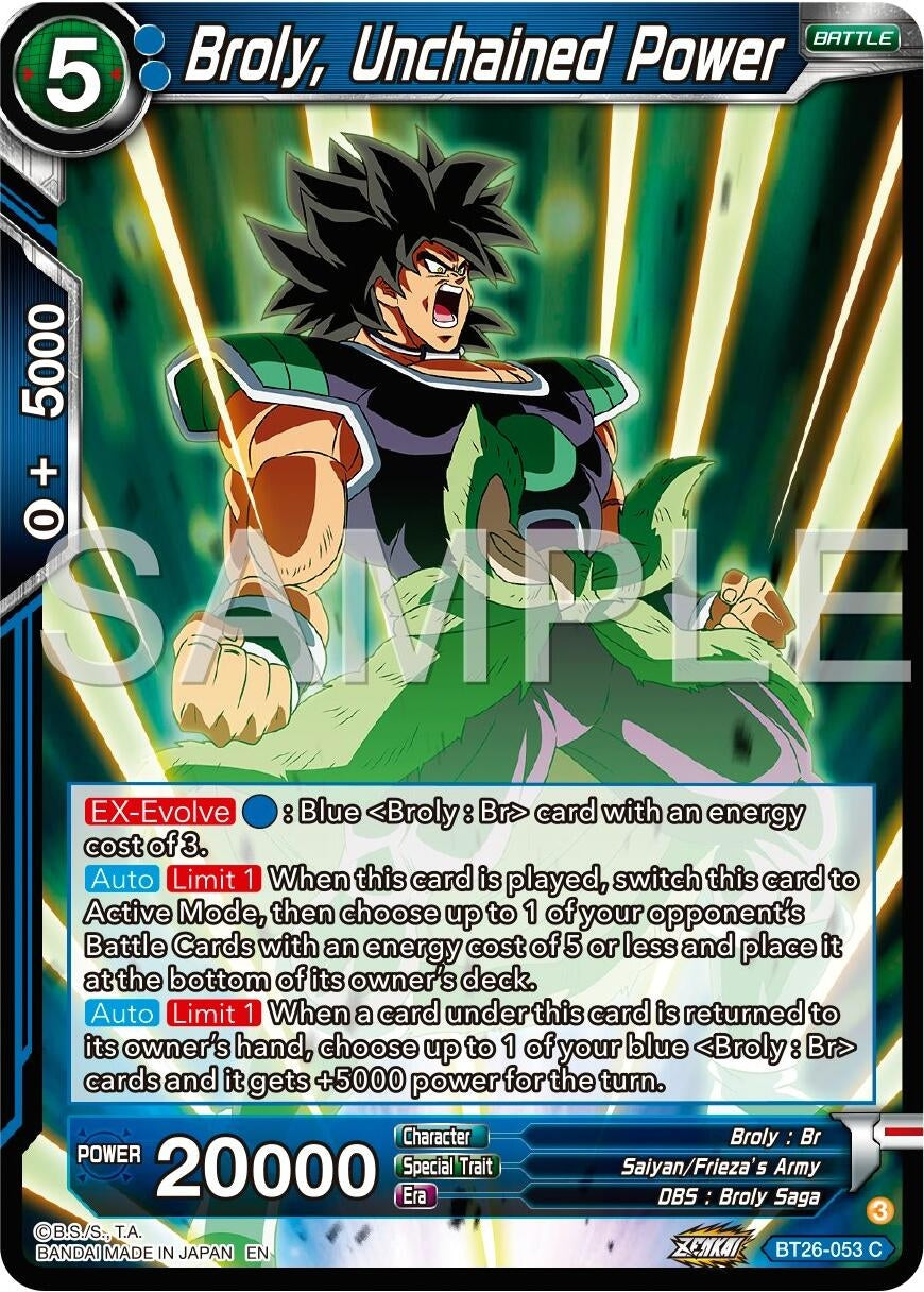 Image for Broly, Unchained Power (BT26-053) (BT26) - Dragon Ball Super: Masters