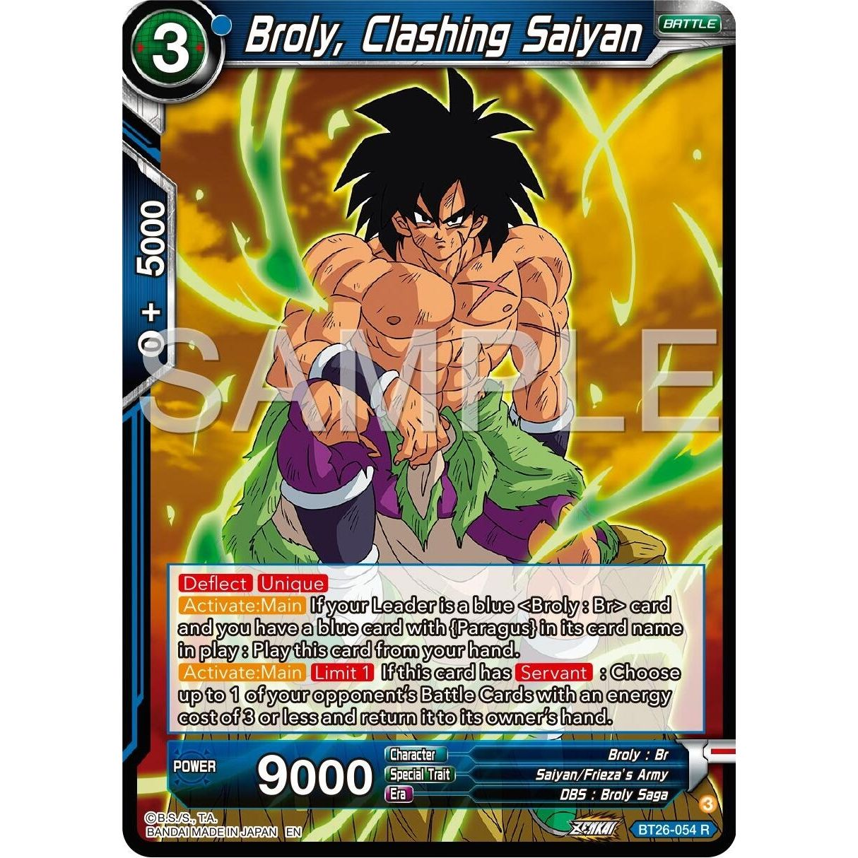 Image for Broly, Clashing Saiyan (BT26-054) (BT26) - Dragon Ball Super: Masters