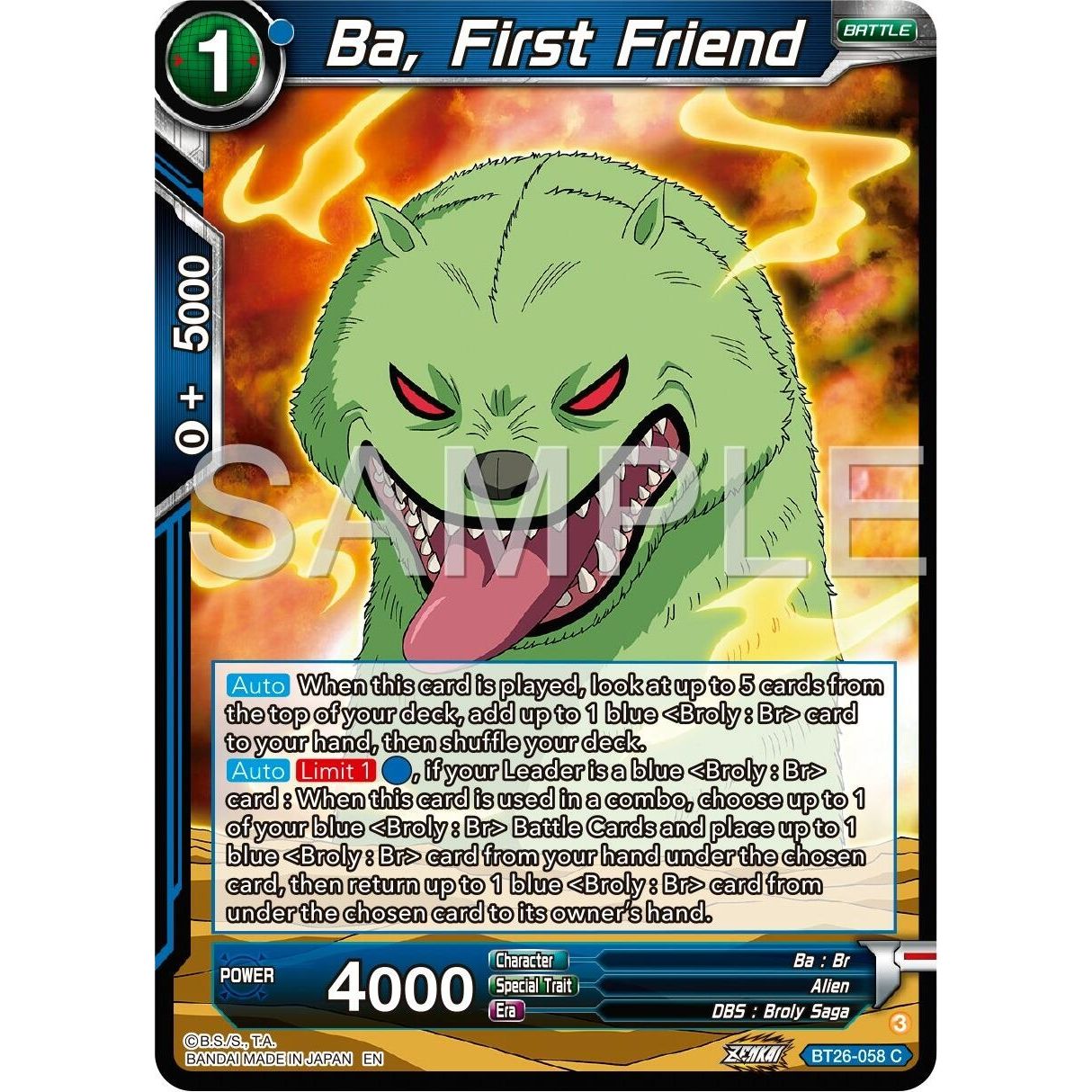 Image for Ba, First Friend (BT26-058) (BT26) - Dragon Ball Super: Masters