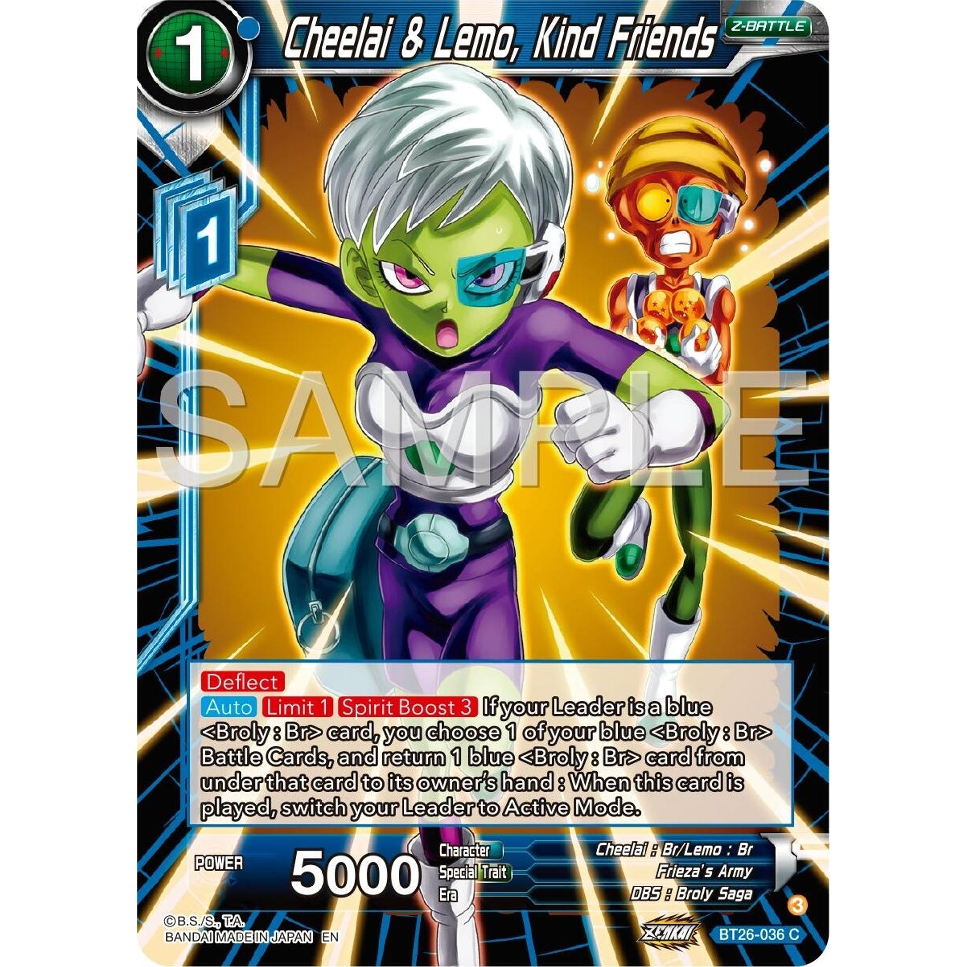 Image for Cheelai & Lemo, Kind Friends (BT26-036) (BT26) - Dragon Ball Super: Masters