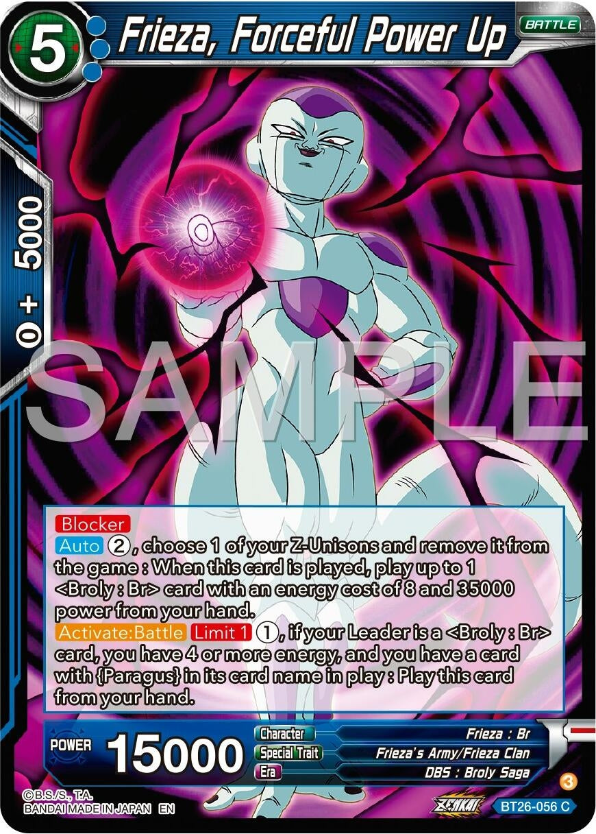 Image for Frieza, Forceful Power Up (BT26-056) (BT26) - Dragon Ball Super: Masters