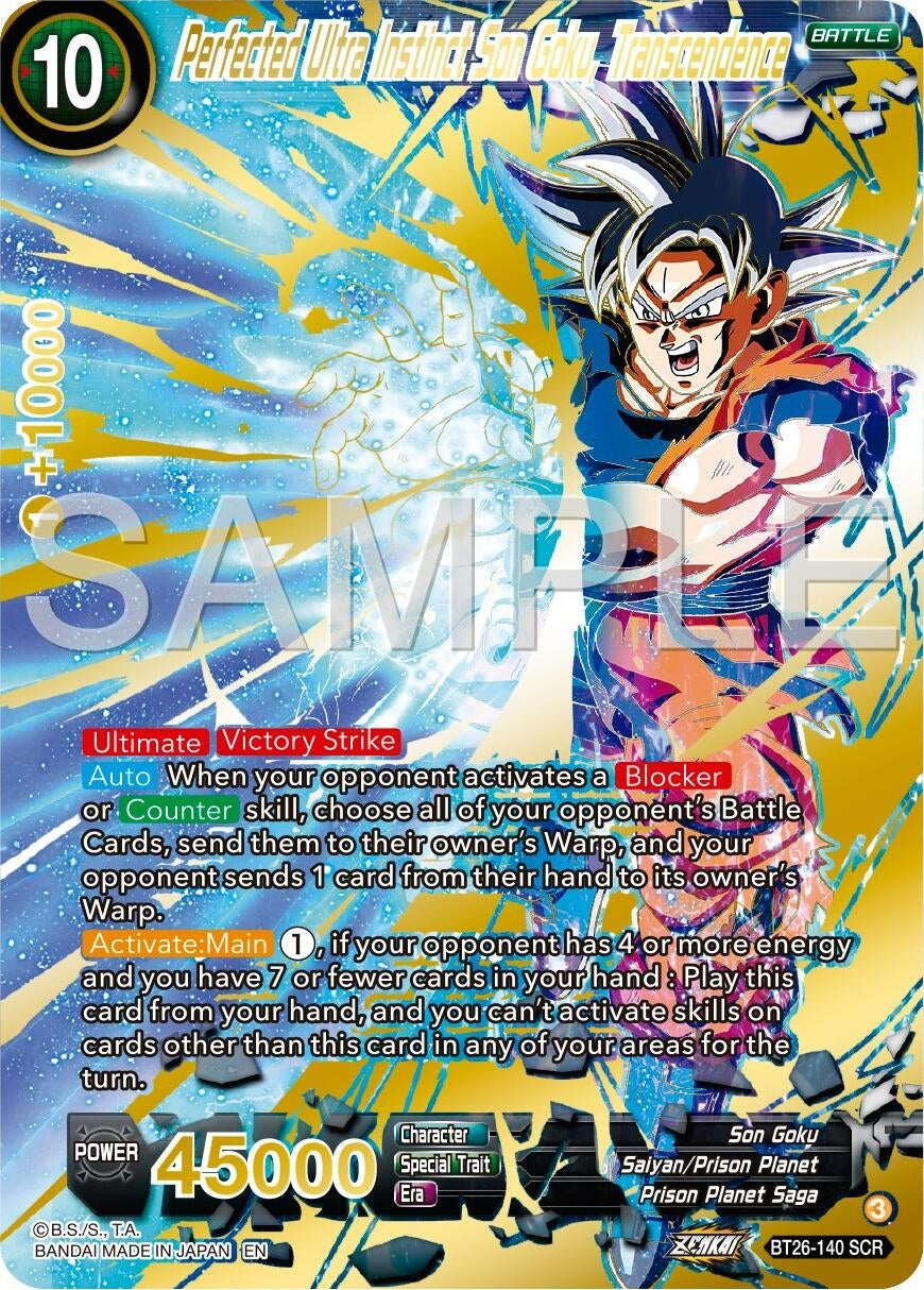 Image for Perfected Ultra Instinct Son Goku, Transcendence (BT26-140) (BT26) - Dragon Ball Super: Masters