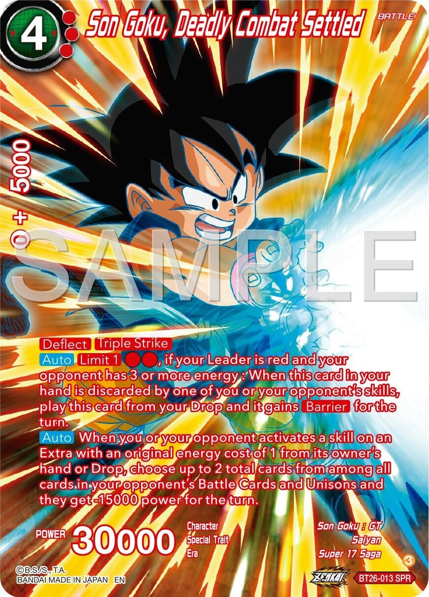 Image for Son Goku, Deadly Combat Settled (SPR) (BT26-013) (BT26) - Dragon Ball Super: Masters