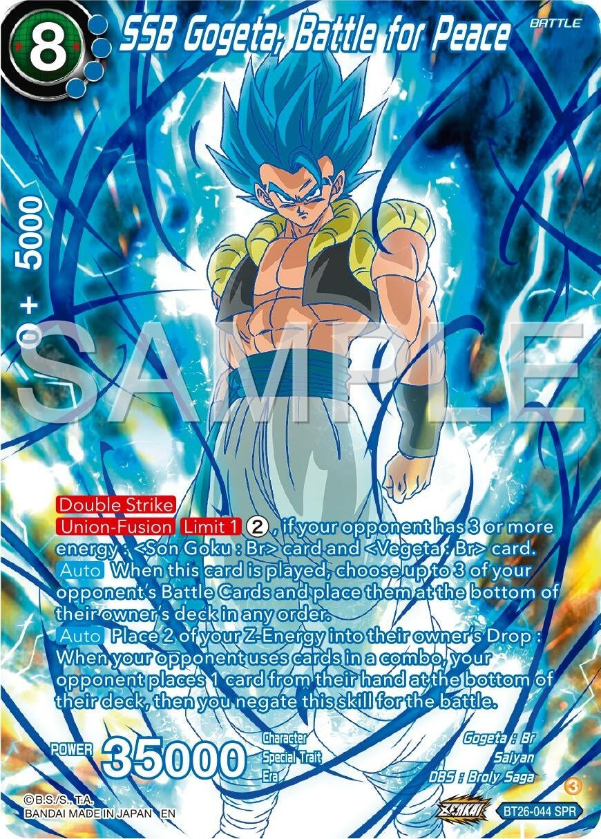 Image for SSB Gogeta, Battle for Peace (SPR) (BT26-044) (BT26) - Dragon Ball Super: Masters