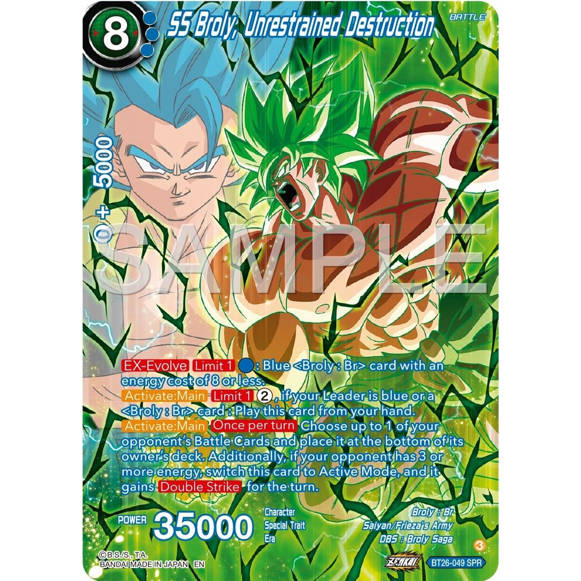 Image for SS Broly, Unrestrained Destruction (SPR) (BT26-049) (BT26) - Dragon Ball Super: Masters