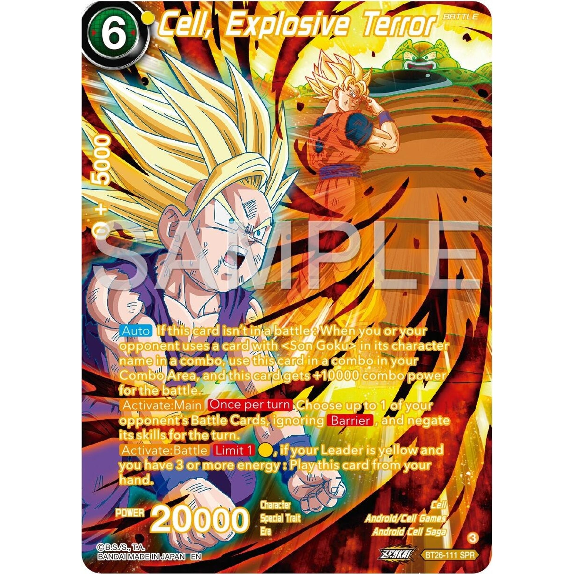Image for Cell, Explosive Terror (SPR) (BT26-111) (BT26) - Dragon Ball Super: Masters