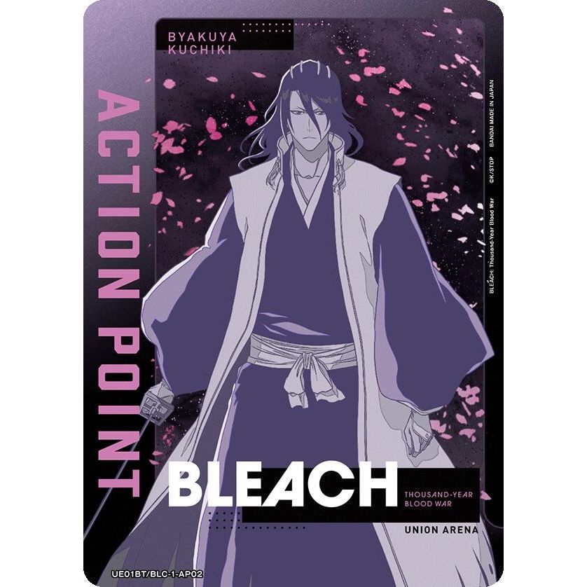 Image for Action Point Card (AP02) (Byakuya Kuchiki) (UE01BT/BLC-1-AP02) (UE01BT) - Union Arena