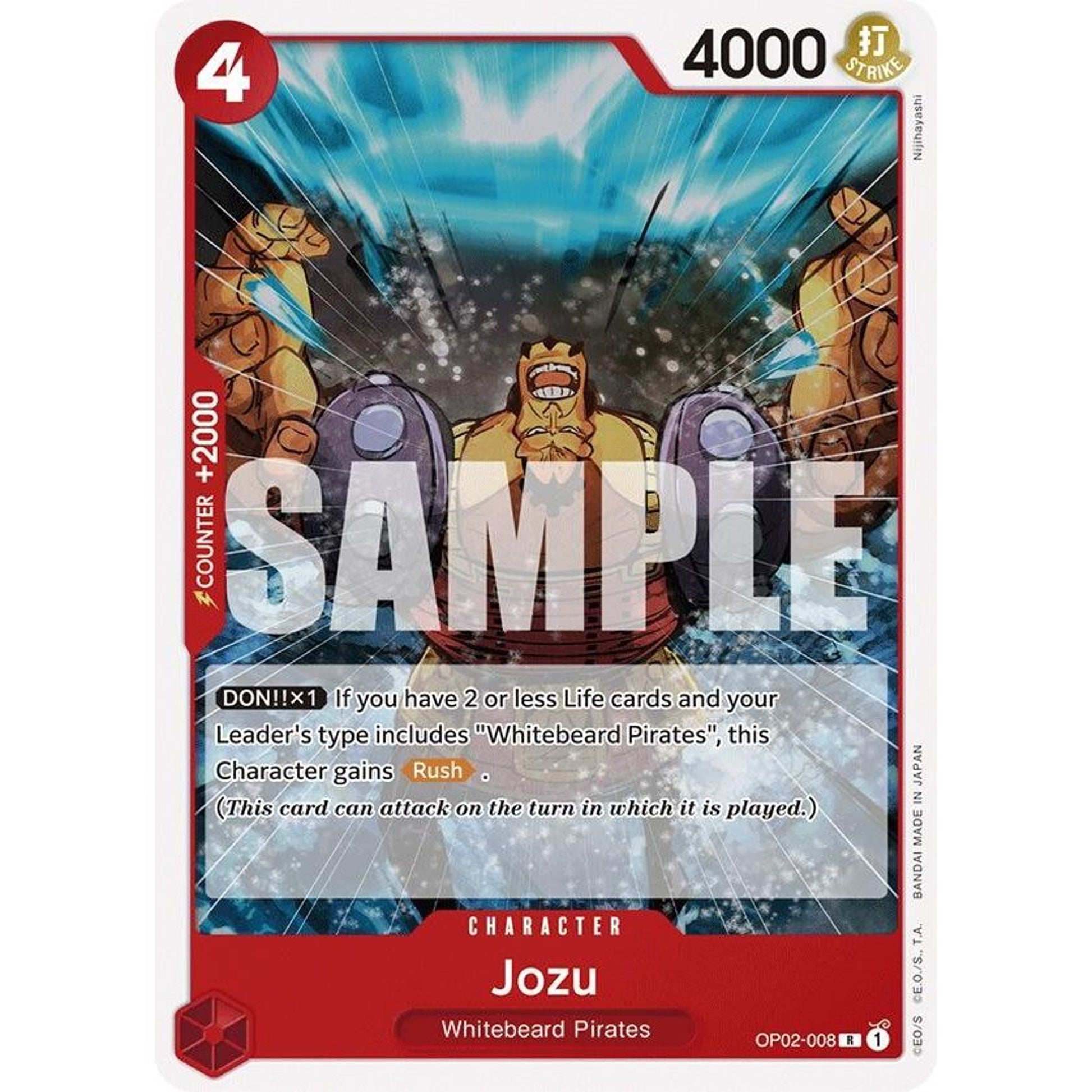 Image for Jozu (OP02-008) (ST-15) - One Piece Card Game