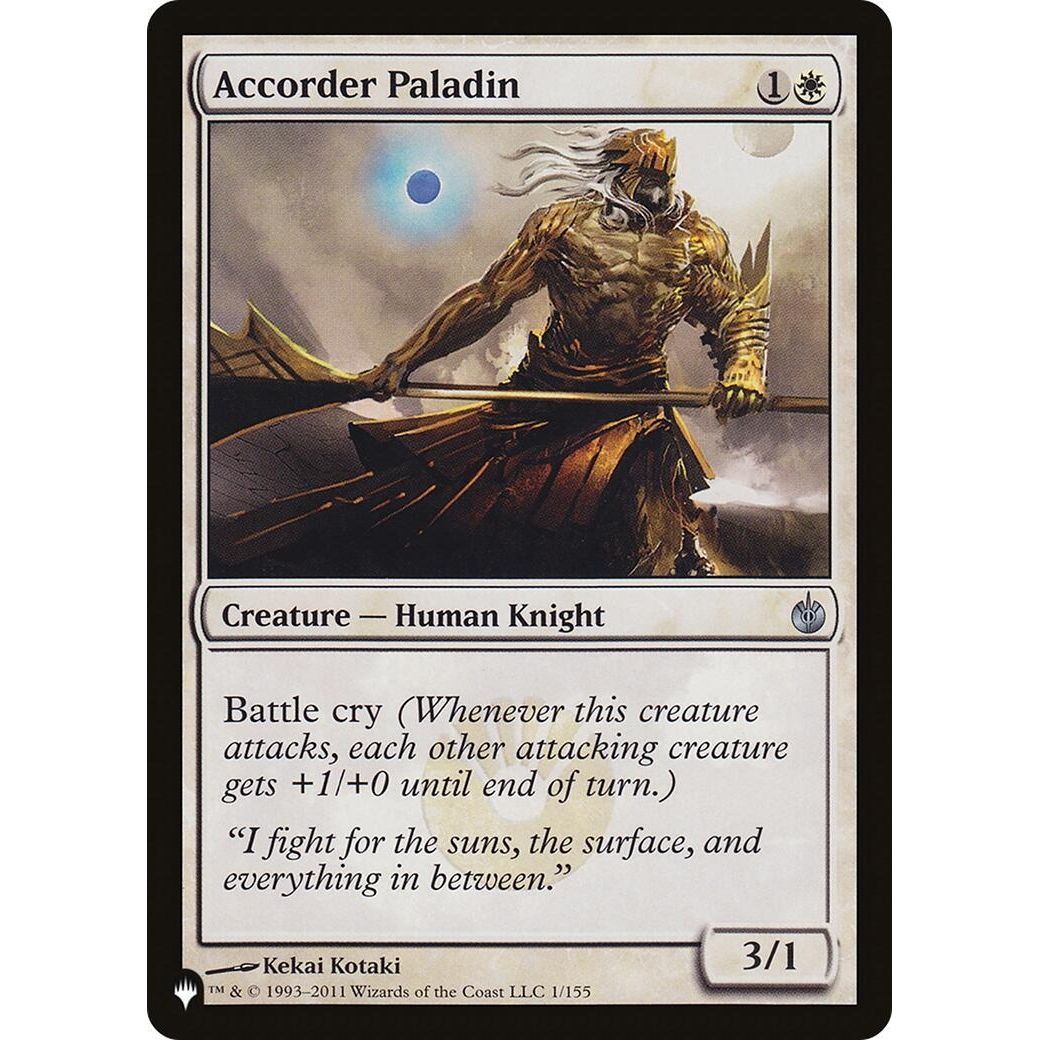 Image for Accorder Paladin (1/155) (LIST) - Magic: The Gathering