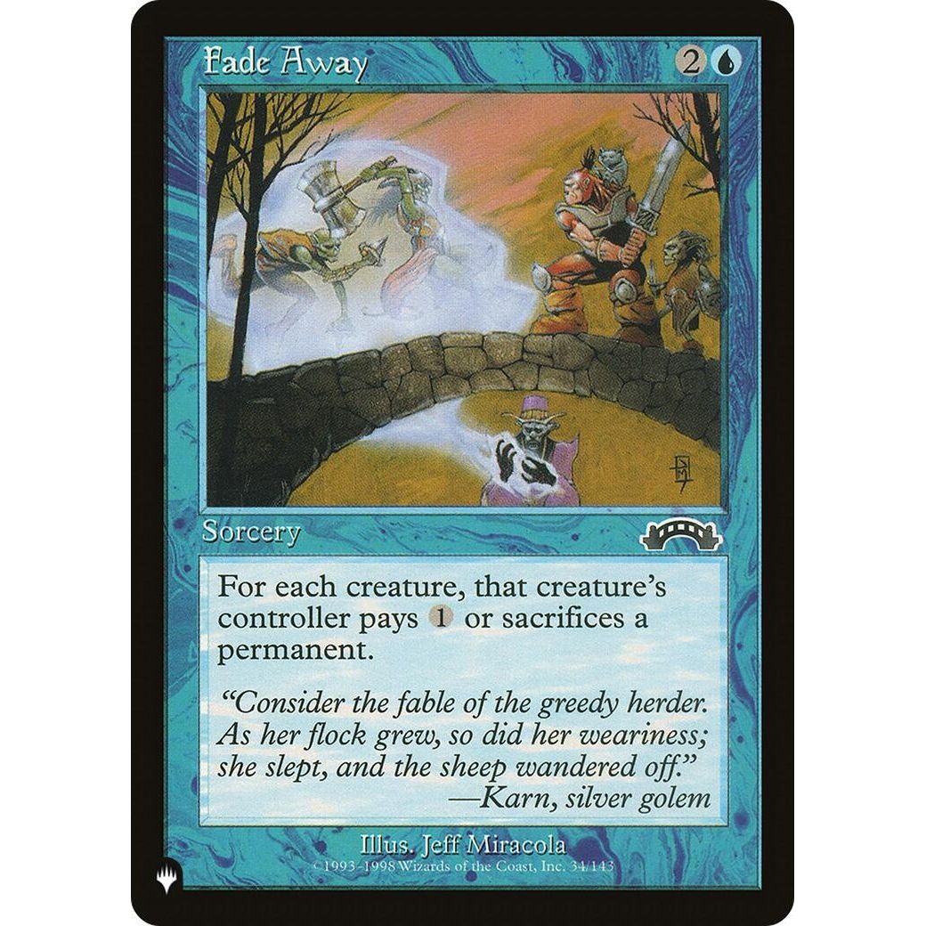 Image for Fade Away (34/143) (LIST) - Magic: The Gathering