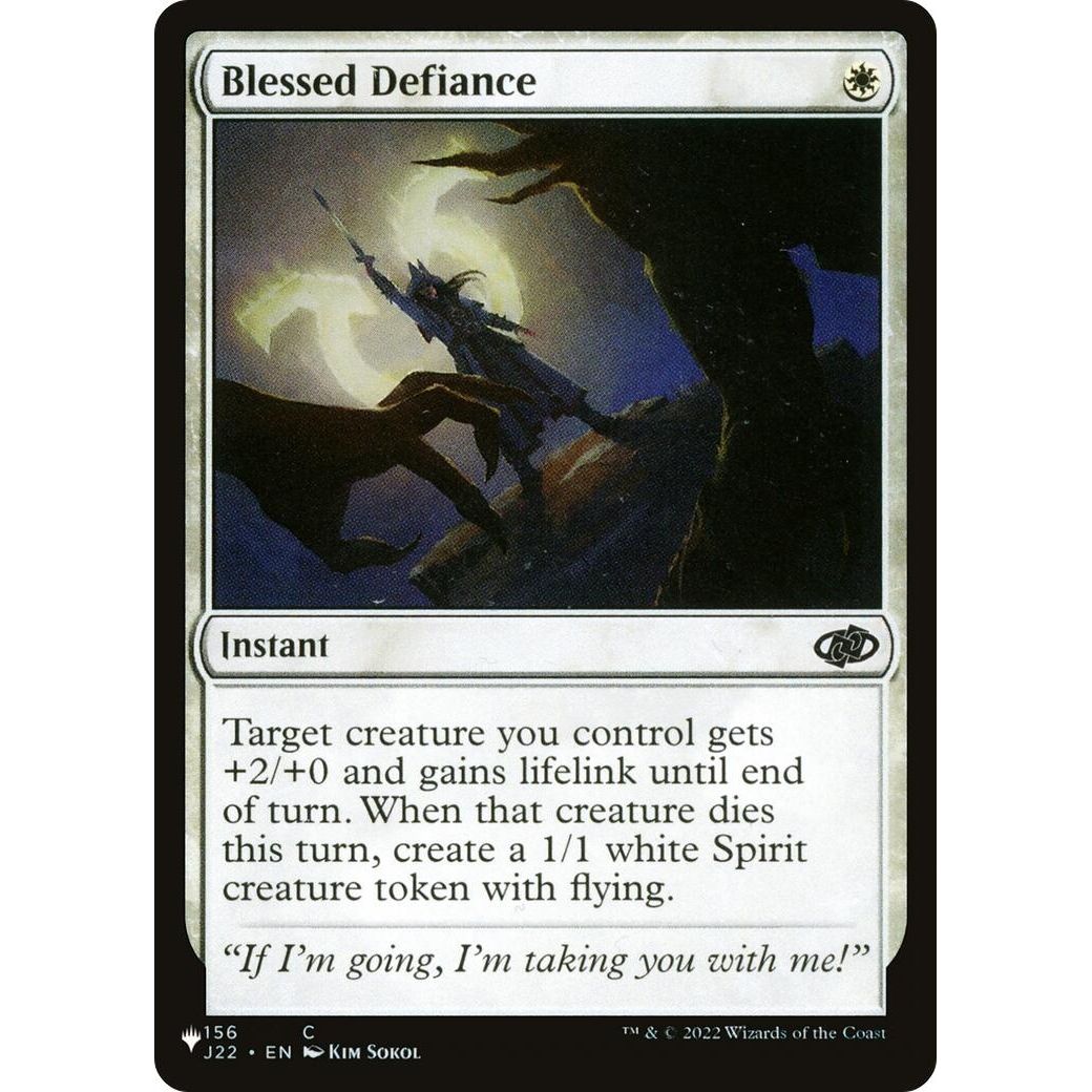 Image for Blessed Defiance (156/051) (LIST) - Magic: The Gathering
