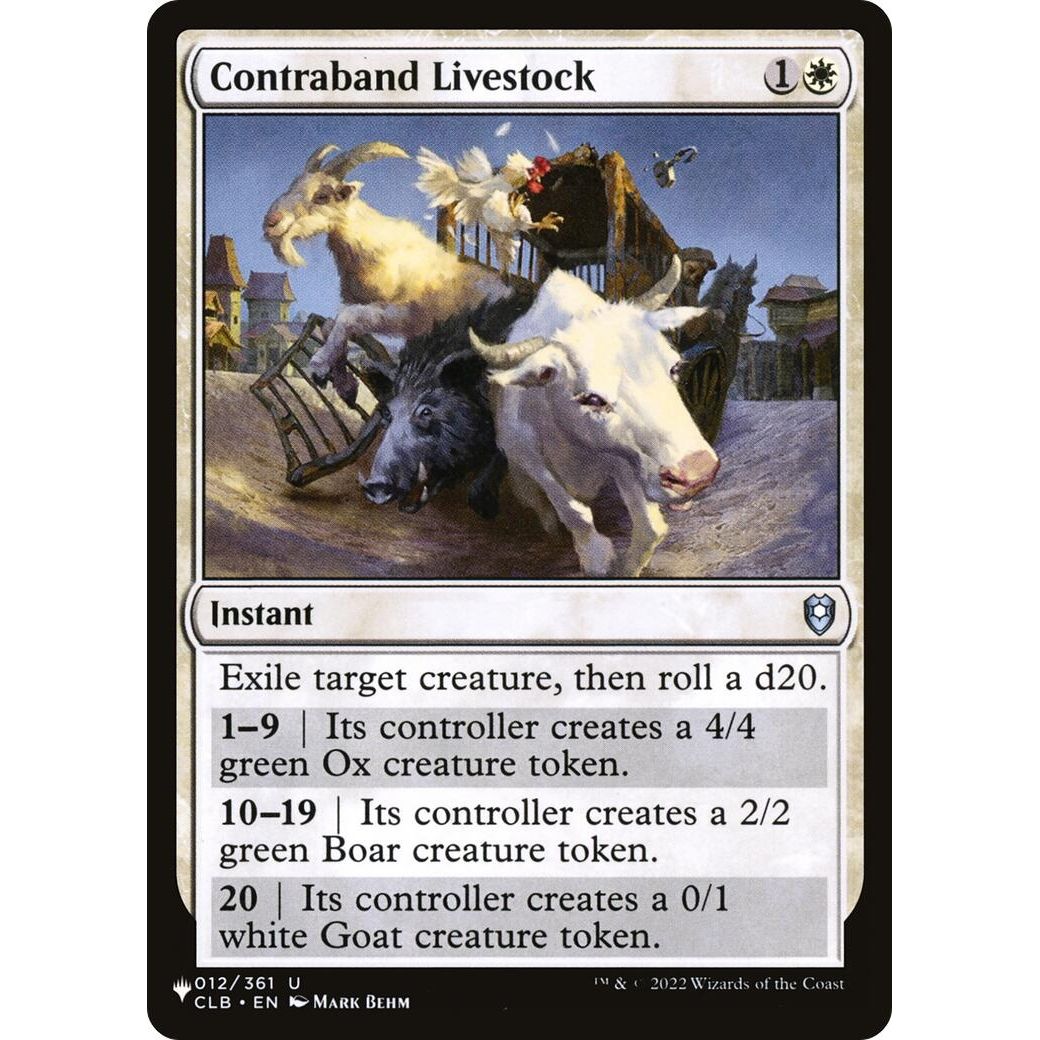 Image for Contraband Livestock (012/361) (LIST) - Magic: The Gathering