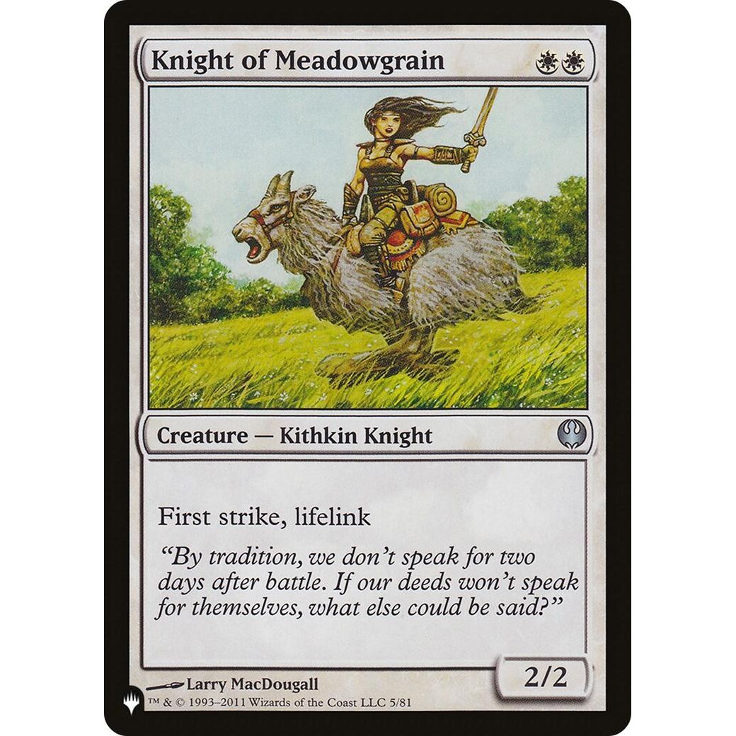 Image for Knight of Meadowgrain (5) (LIST) - Magic: The Gathering