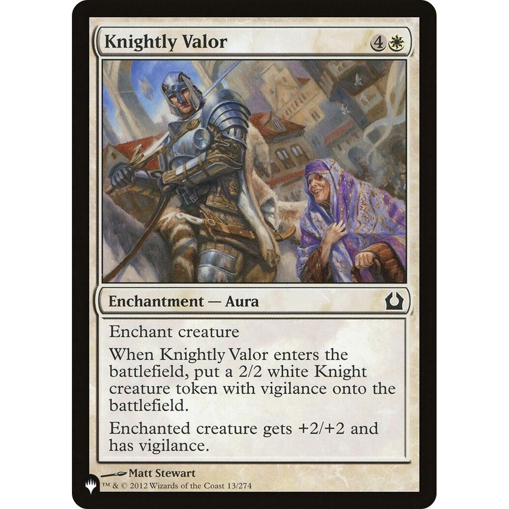 Image for Knightly Valor (13/274) (LIST) - Magic: The Gathering