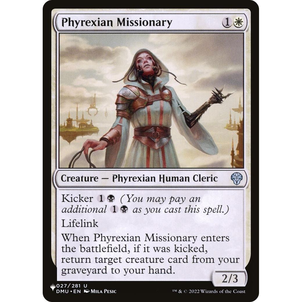 Image for Phyrexian Missionary (027/281) (LIST) - Magic: The Gathering