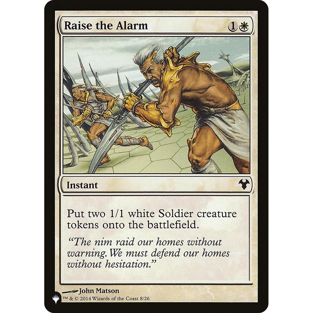 Image for Raise the Alarm (26-Aug) (LIST) - Magic: The Gathering