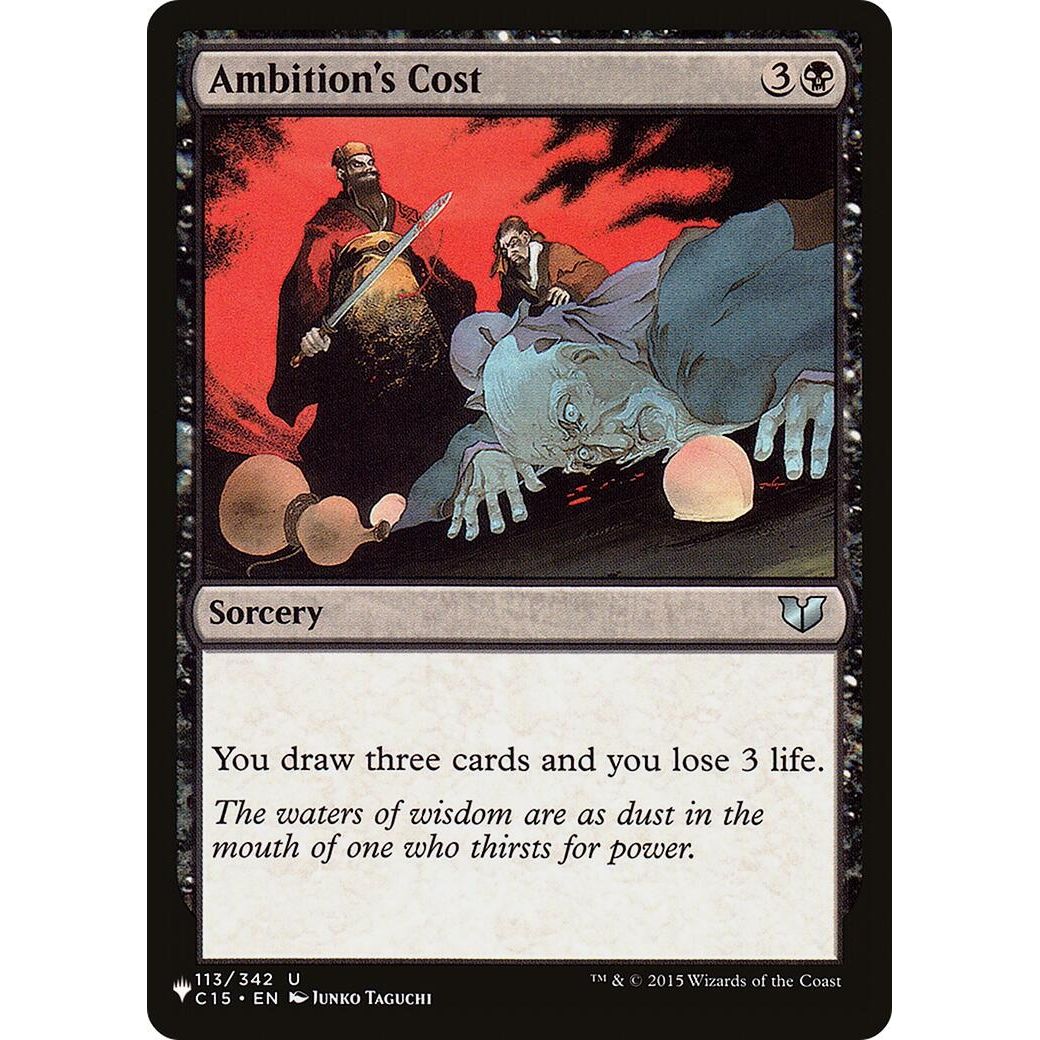 Image for Ambition's Cost (113/342) (LIST) - Magic: The Gathering