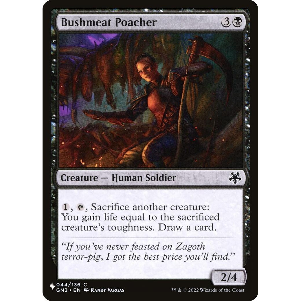 Image for Bushmeat Poacher (044/136) (LIST) - Magic: The Gathering