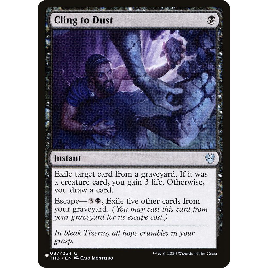 Image for Cling to Dust (087/254) (LIST) - Magic: The Gathering