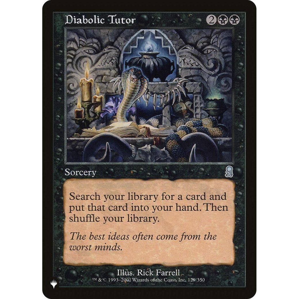 Image for Diabolic Tutor (129/350) (LIST) - Magic: The Gathering